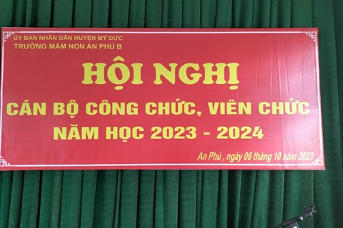 HỘI NGHỊ CÁN BỘ, CÔNG CHỨC, VIÊN CHỨC NĂM HỌC 2023 -2024